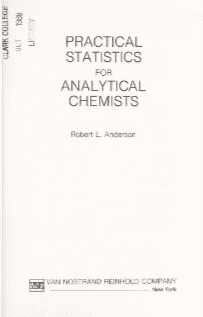 خرید و دانلود نسخه کامل کتاب Practical statistics for analytical chemists – Pdf