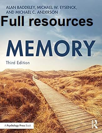 خرید و دانلود نسخه کامل کتاب [Full resources] Memory (3rd Edition) BY Baddeley – Zip