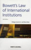 خرید و دانلود نسخه کامل کتاب Bowett s Law of International Institutions – Pdf
