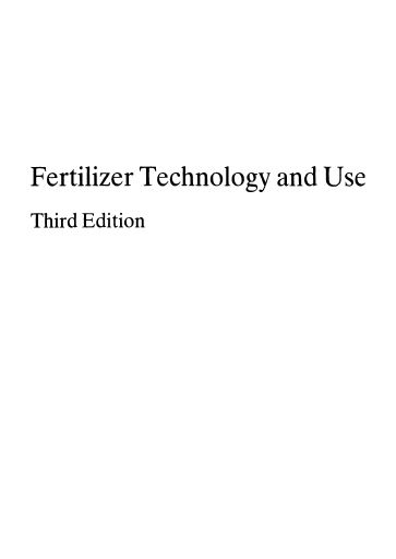 خرید و دانلود نسخه کامل کتاب Fertilizer Technology and Use (3rd Edition) – Pdf