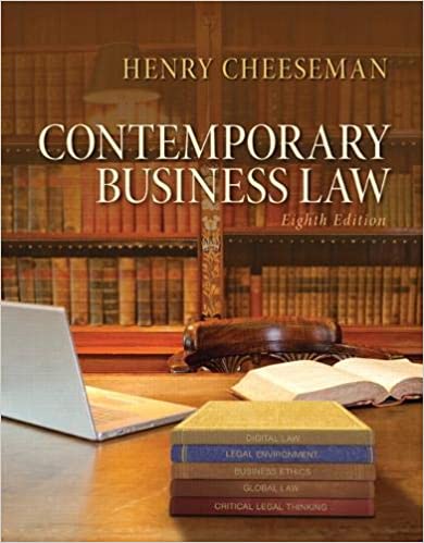 خرید و دانلود نسخه کامل کتاب Contemporary Business Law (8th Edition) BY Cheeseman – Pdf