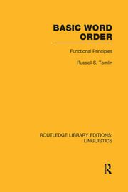 خرید و دانلود نسخه کامل کتاب Basic Word Order (RLE Linguistics B: Grammar) Functional Principles – Pdf