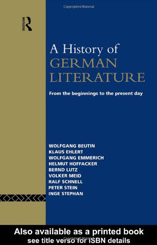 خرید و دانلود نسخه کامل کتاب A history of German literature: from the beginnings to the present day – PDF