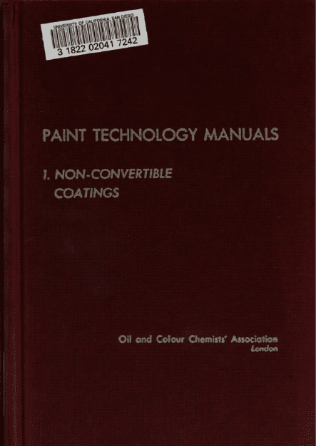 خرید و دانلود نسخه کامل کتاب Paint Technology Manuals Non-convertible coatings · Volume 1 – Pdf