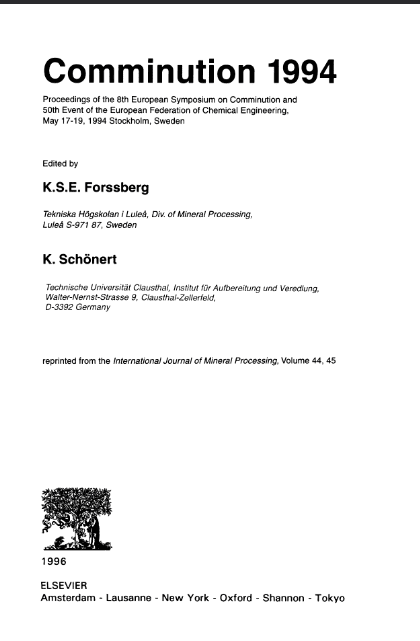 خرید و دانلود نسخه کامل کتاب Comminution 1994 Proceedings of the 8th European Symposium on Comminution and 50th Event of