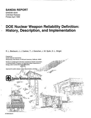 خرید و دانلود نسخه کامل کتاب Nuclear Weapon Reliability Definition – PDF