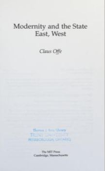 خرید و دانلود نسخه کامل کتاب Modernity and the state : East  West – Pdf