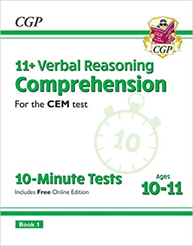 خرید و دانلود نسخه کامل کتاب New 11+ CEM 10-Minute Tests: Comprehension – Ages 10-11 Book 1 (with Online Edition) (CGP