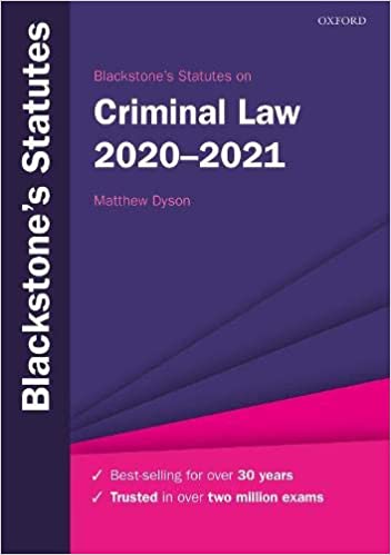 خرید و دانلود نسخه کامل کتاب Blackstone s Statutes on Criminal Law 2020-2021 (30th Edition) – Pdf