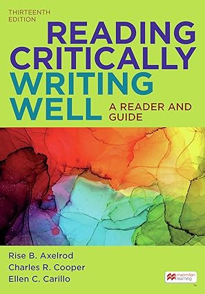 خرید و دانلود نسخه کامل کتاب Reading Critically  Writing Well: A Reader and Guide (13th Edition) – + Pdf