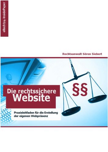 خرید و دانلود نسخه کامل کتاب Die rechtssichere Website