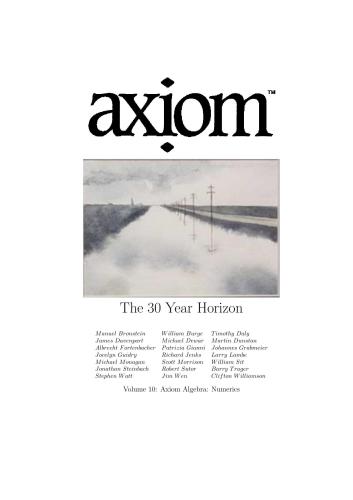 خرید و دانلود نسخه کامل کتاب Axiom: Volume 10.5: Axiom Algebra: Numerics