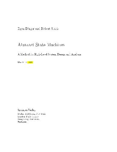 خرید و دانلود نسخه کامل کتاب Abstract state machines A method for high level system design and analysis
