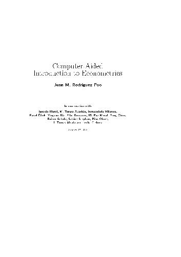 خرید و دانلود نسخه کامل کتاب Computer-Aided Introduction to Econometrics