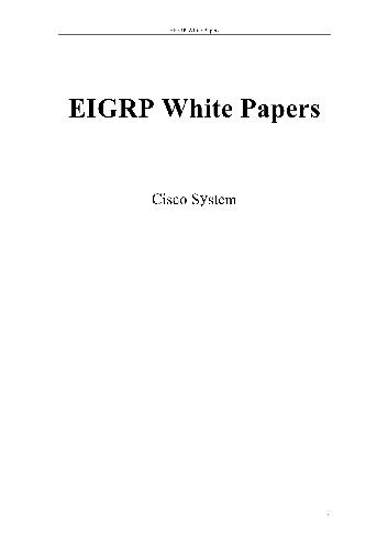 خرید و دانلود نسخه کامل کتاب EIGRP White Papers