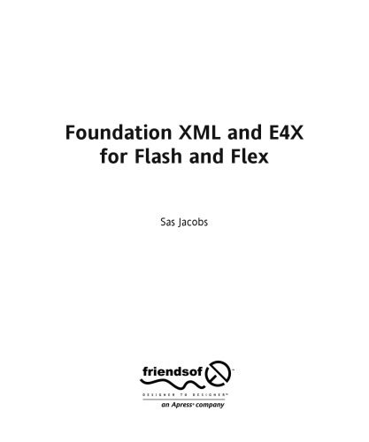 خرید و دانلود نسخه کامل کتاب Foundation XML and E4X for Flash and Flex