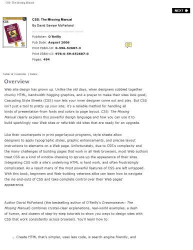 خرید و دانلود نسخه کامل کتاب CSS: The Missing Manual
