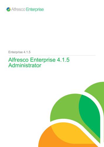 خرید و دانلود نسخه کامل کتاب Alfresco Enterprise 4.1.5 Administrator