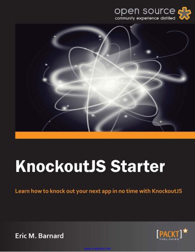 خرید و دانلود نسخه کامل کتاب KnockoutJS Starter: Learn how to knock out your next app in no time with KnockoutJS