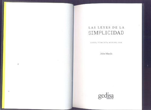 خرید و دانلود نسخه کامل کتاب Las leyes de la simplicidad. Diseño  tecnología  negocios  vida