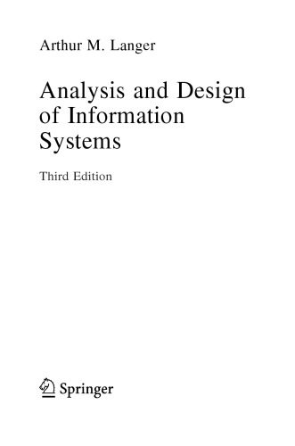 خرید و دانلود نسخه کامل کتاب Analysis and Design of Information Systems