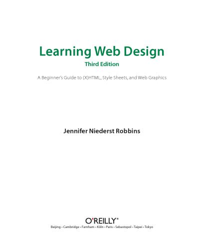 خرید و دانلود نسخه کامل کتاب Learning Web Design: A Beginner’s Guide to (X)HTML  Style Sheets  and Web Graphics