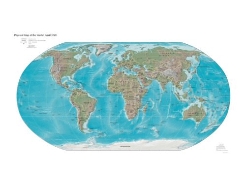 خرید و دانلود نسخه کامل کتاب Physical Map of the World  April 2005
