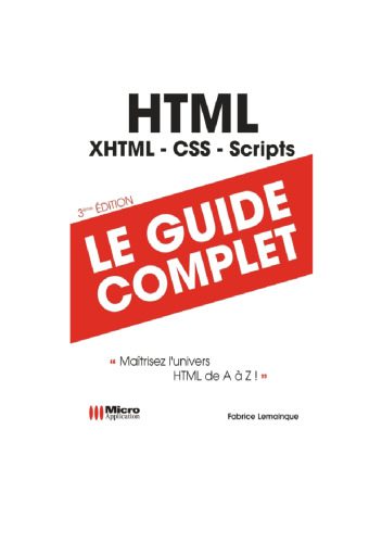 خرید و دانلود نسخه کامل کتاب HTML : Maîtriser l univers HTML de A à Z