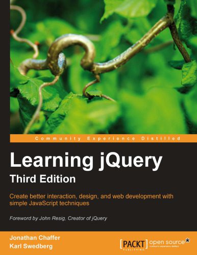 خرید و دانلود نسخه کامل کتاب Learning jQuery  Third Edition