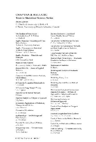خرید و دانلود نسخه کامل کتاب An Introduction to Generalized Linear Models  Second Edition