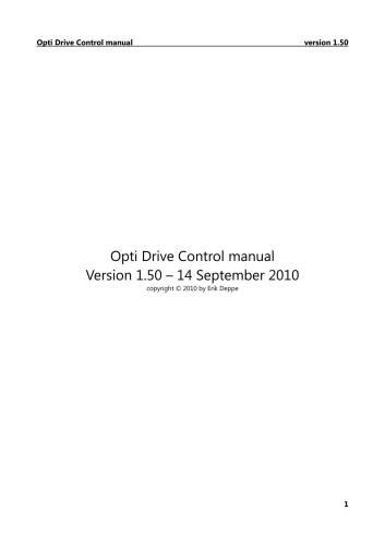 خرید و دانلود نسخه کامل کتاب Opti Drive Control manual