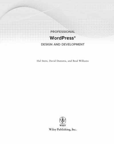 خرید و دانلود نسخه کامل کتاب Professional WordPress : design and development