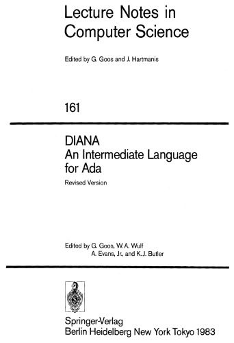 خرید و دانلود نسخه کامل کتاب DIANA An Intermediate Language for Ada
