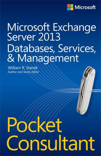 خرید و دانلود نسخه کامل کتاب Microsoft Exchange Server 2013 Pocket Consultant: Databases  Services  & Management