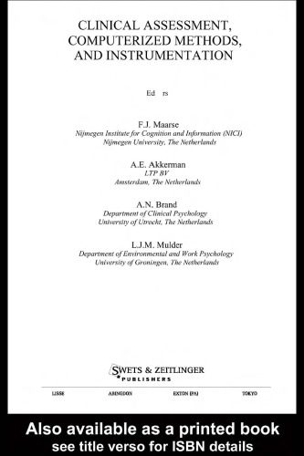 خرید و دانلود نسخه کامل کتاب Clinical Assessment  Computerized Methods  and Instrumentation (Computers in Psychology  7)