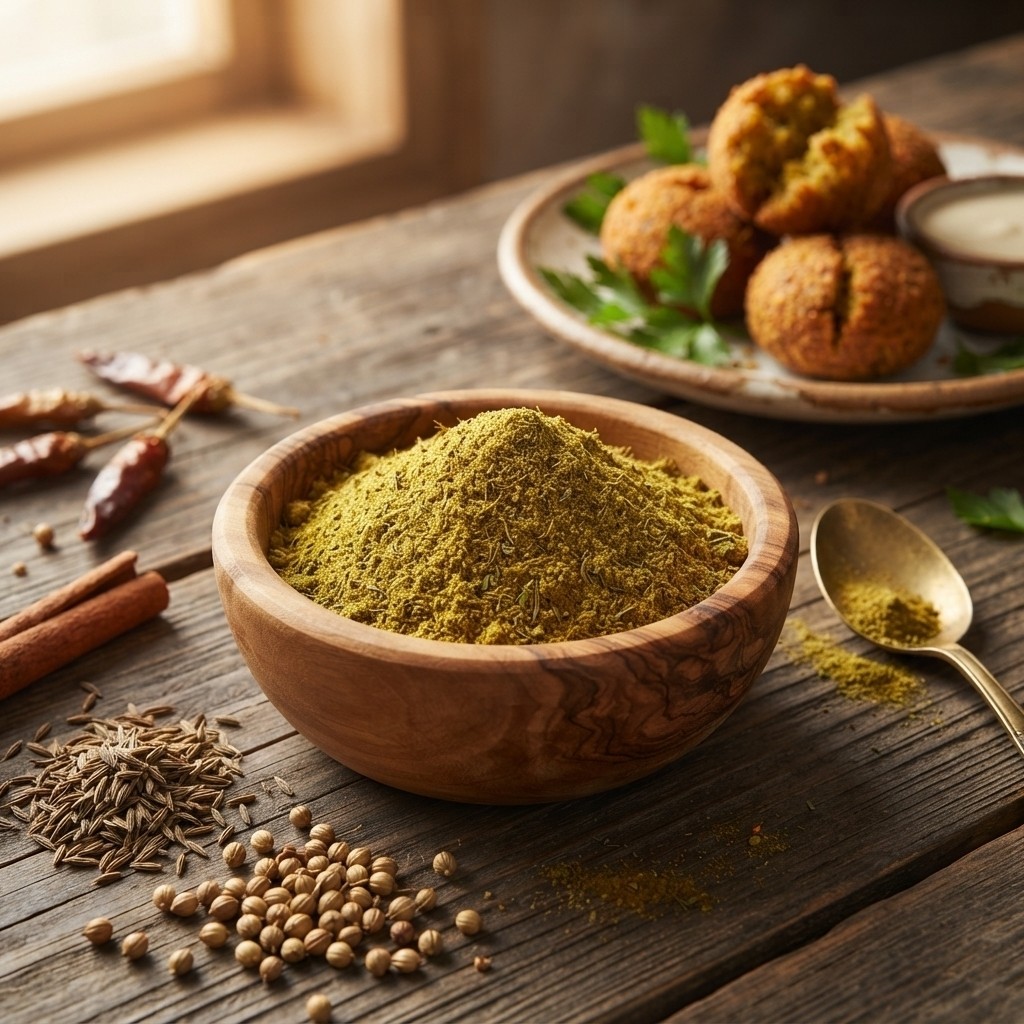 ادویه فلافل(95 گرم) فلافل خونگیت رو تبدیل کن به ساندویچ آبادانی