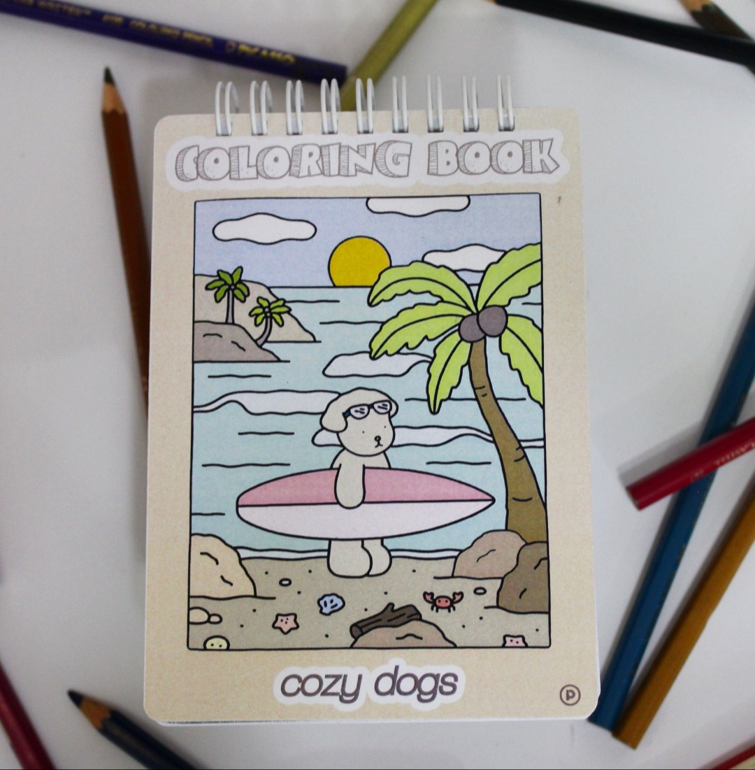 دفتر رنگ امیزی a6 طرح cozy dogs