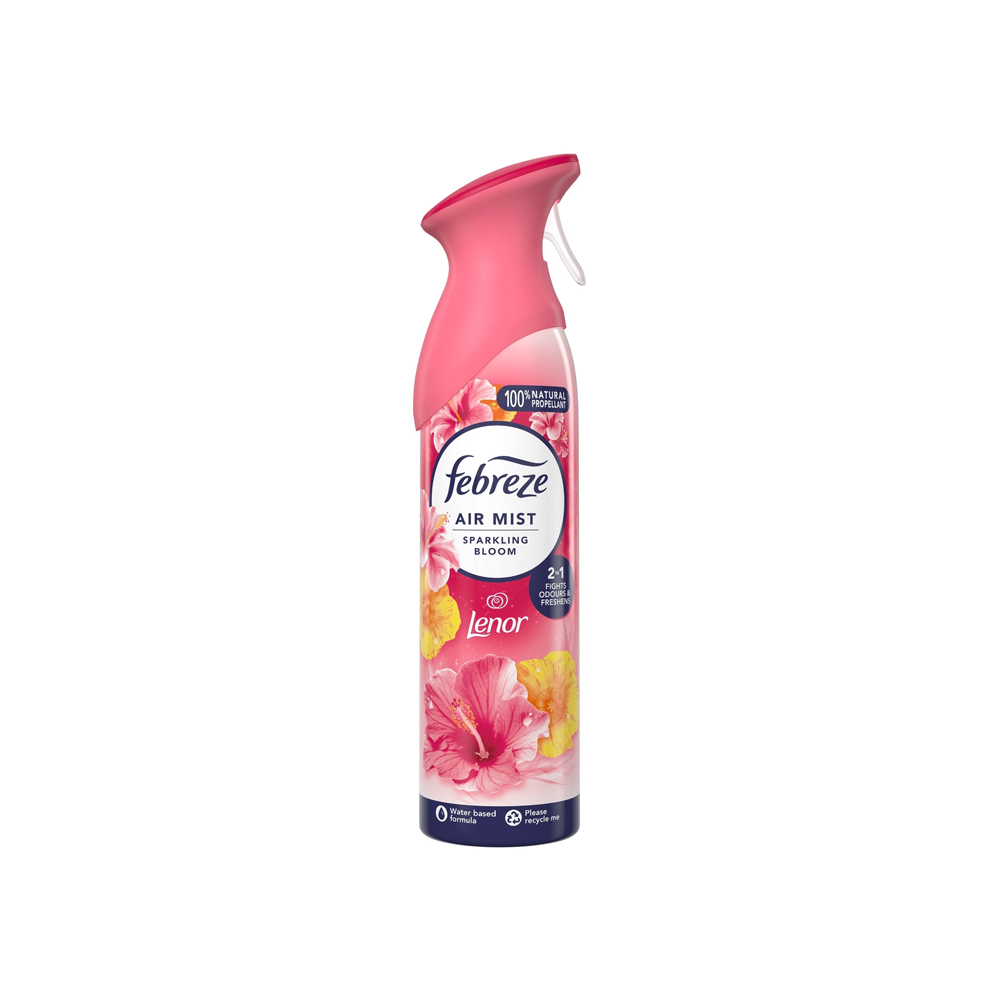اسپری خوشبو کننده هوا فبرز سری AIR MIST مدل SPARKLING BLOOM رایحه شکوفه های درخشان حجم 185 میل