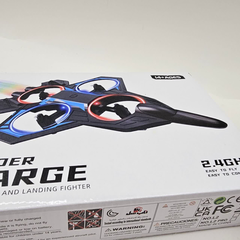 هواپیما بازی ناب سل مدل جت جنگنده کنترلی عمود پرواز شارژی چراغدار کد Airplane Toy Jet Fighter Model Vertical Flight…