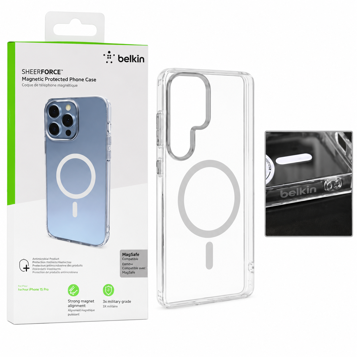 SA قاب و کاور گوشی قاب belkin شفاف Magsafe مدل S25 Ultra
