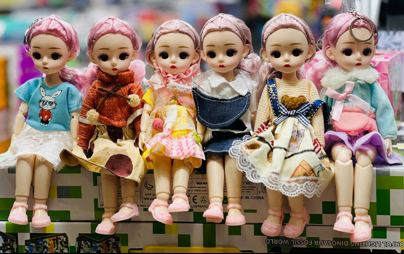 عروسک چشم تیله ای تمام مفصل 30 سانت بیش از 20 مدل طرح لباس ایتم 5-1514 مدل 1