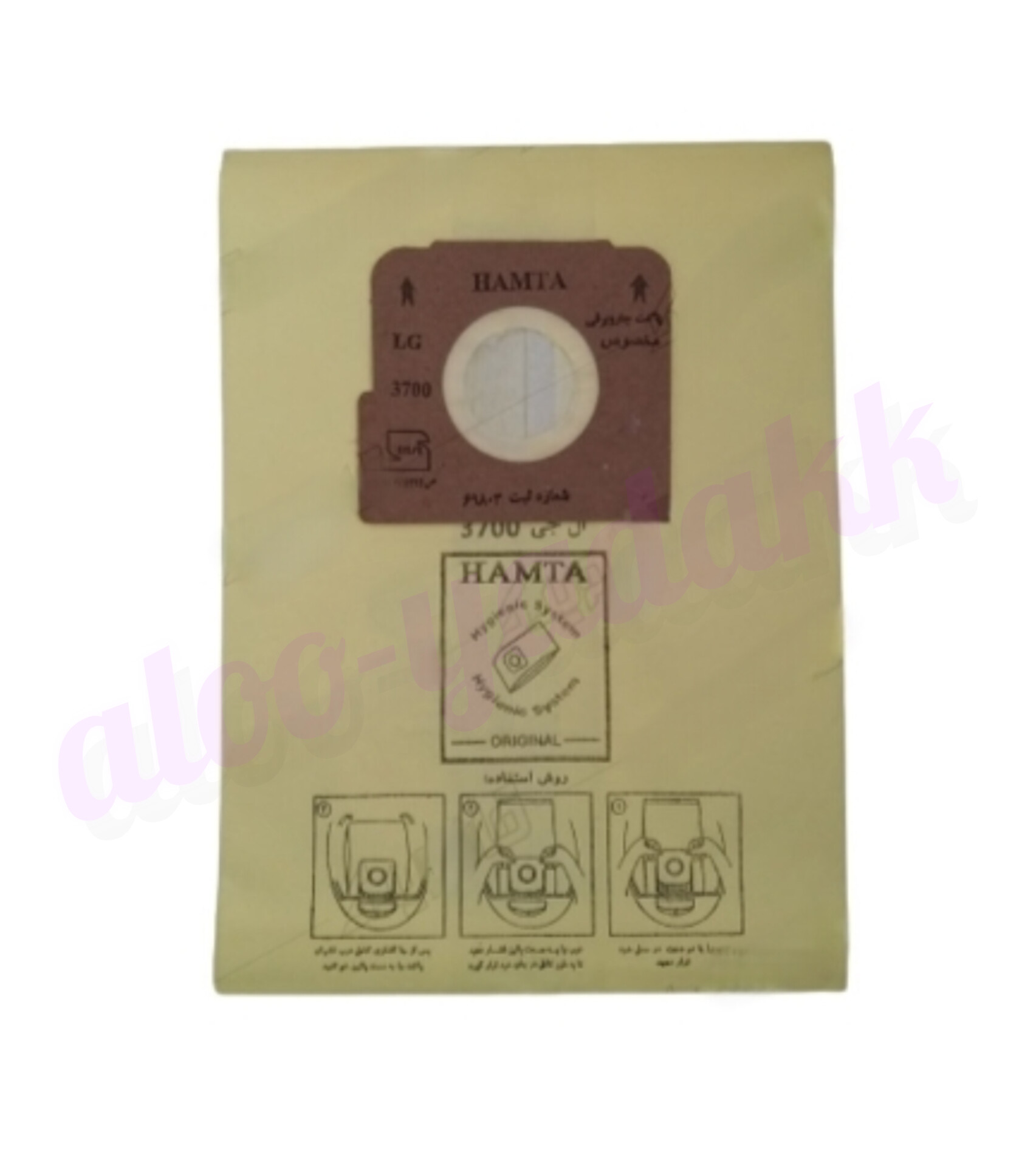 پاکت کاغذی جاروبرقی ال جی مدل 3700 و 4700 فابریک بسته 5 عددی