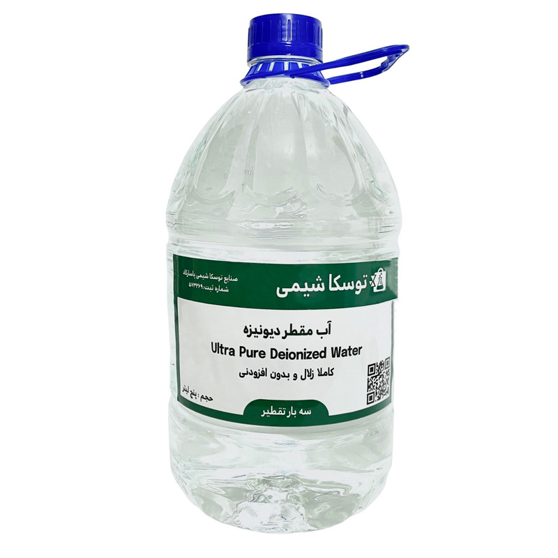 آب مقطر سه بار تقطیر دیونیزه توسکا شیمی مدل TS0 حجم 5 لیتر ارسال سریع
