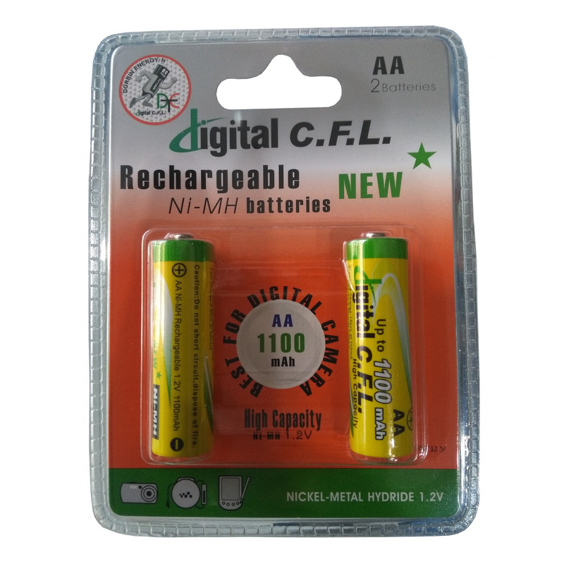 باتری قلمی شارژی CFL مدل Ni-MH1100 دو عددی