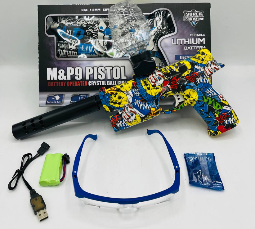 تفنگ گرافیکی تیر ژله ای شارژی ایتم mp9 مدل 1