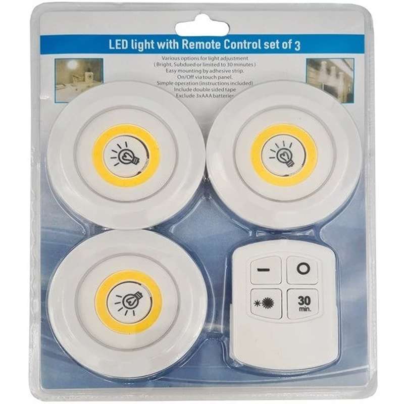 چراغ اضطراری سقفی مدل ریموت دار 3in1 مجموعه 3 عددی کد L413 (پس کرایه)