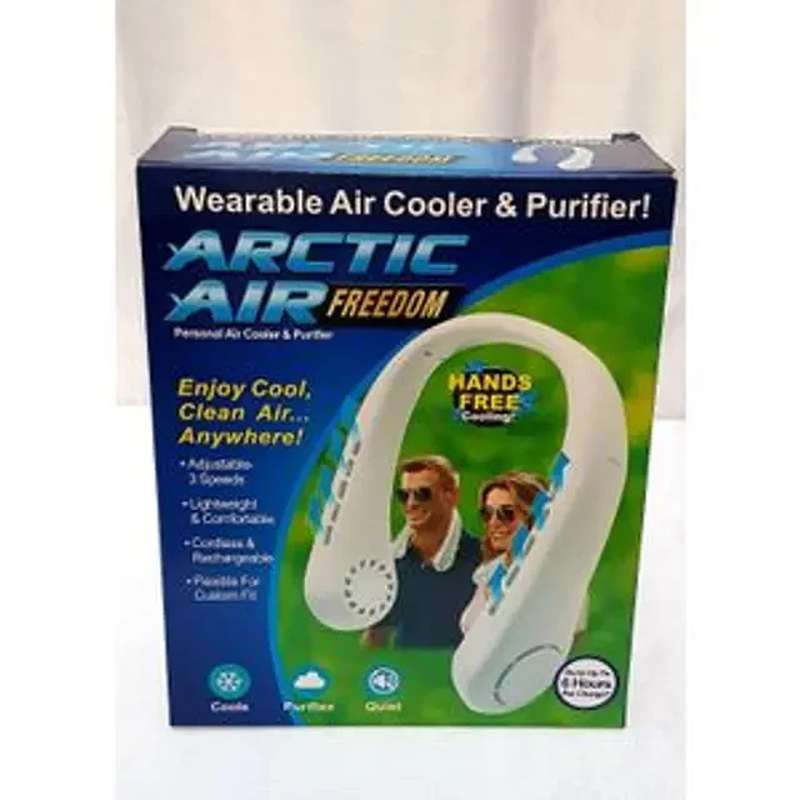 پنکه دور گردنی شارژی سه سرعته درجه یک arctic air کد L205 (پس کرایه)