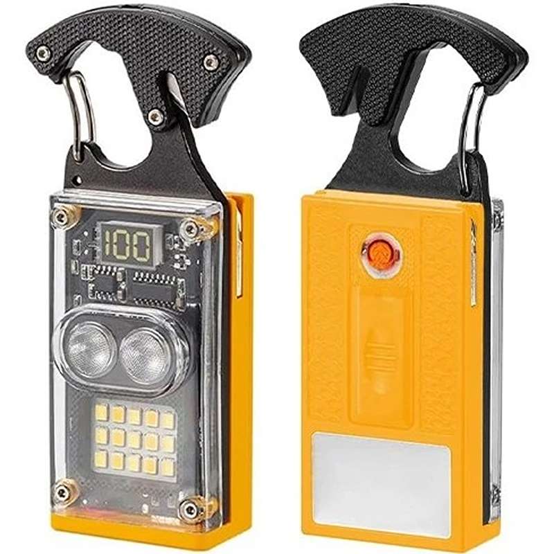 چراغ چند کاره فندک دار شارژی با ابزار مدل D62 کد L542 (پس کرایه)