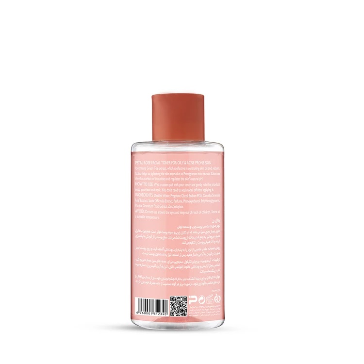 تونر صورت پتال رز مناسب پوست چرب و مستعد جوش 150mL
