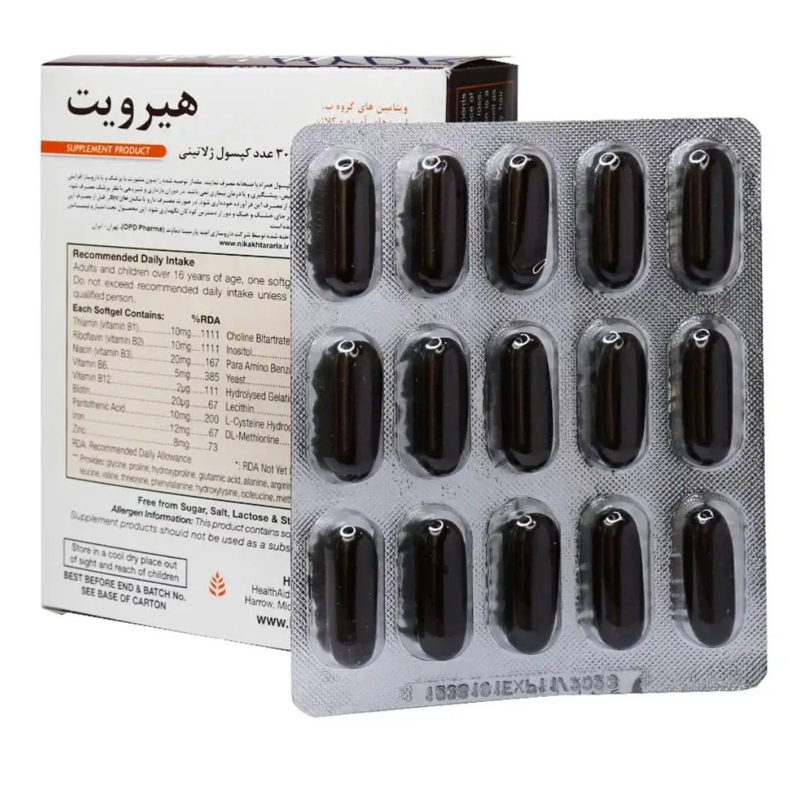 هیرویت هلث اید 30 عددی، تقویت مو